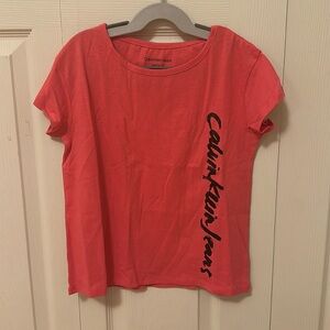 NWT Calvin Klein Jeans pink tshirt size small 7